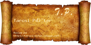 Tarcsi Péter névjegykártya