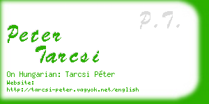 peter tarcsi business card